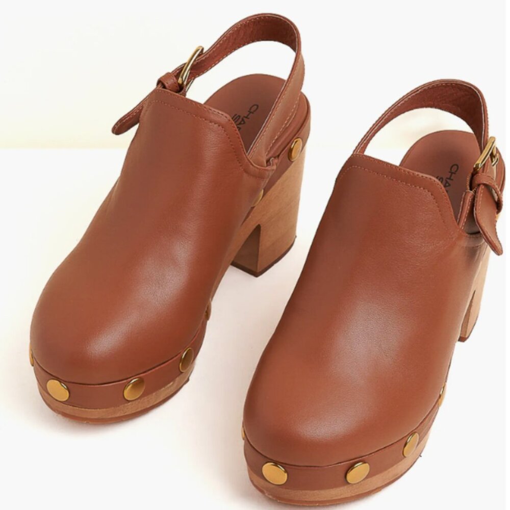 Charlotte Stone Hari Platform Slingback Studded Clog Size 8 NWT - Picture 4 of 11